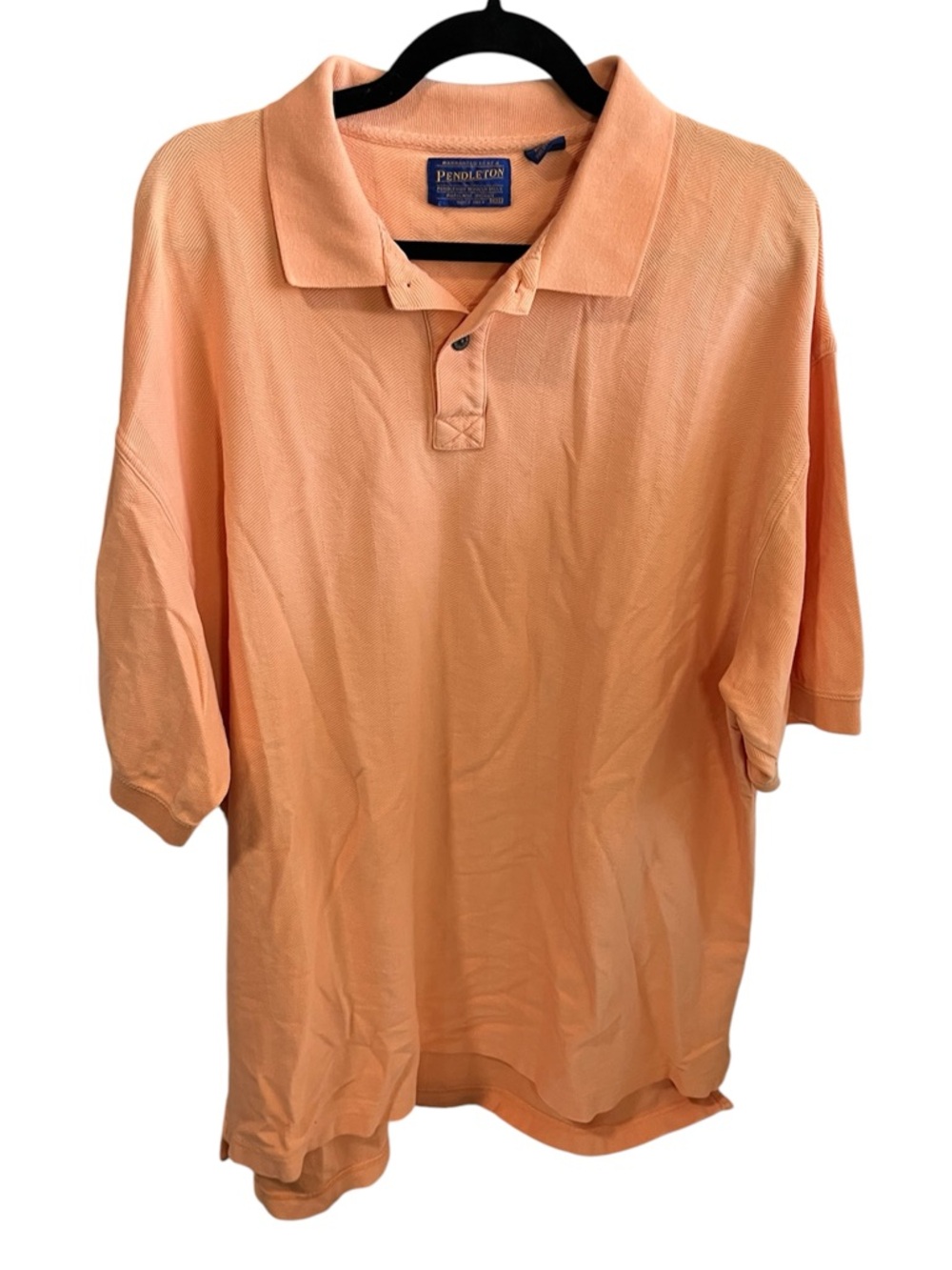Pendleton Peach Textured Polo Shirt Size XXL